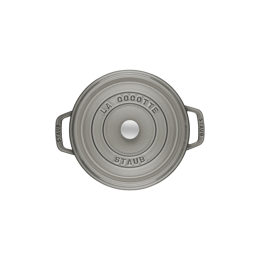 STAUB La Cocotte 5.25 L Cast Iron Round Cocotte, Graphite-Grey