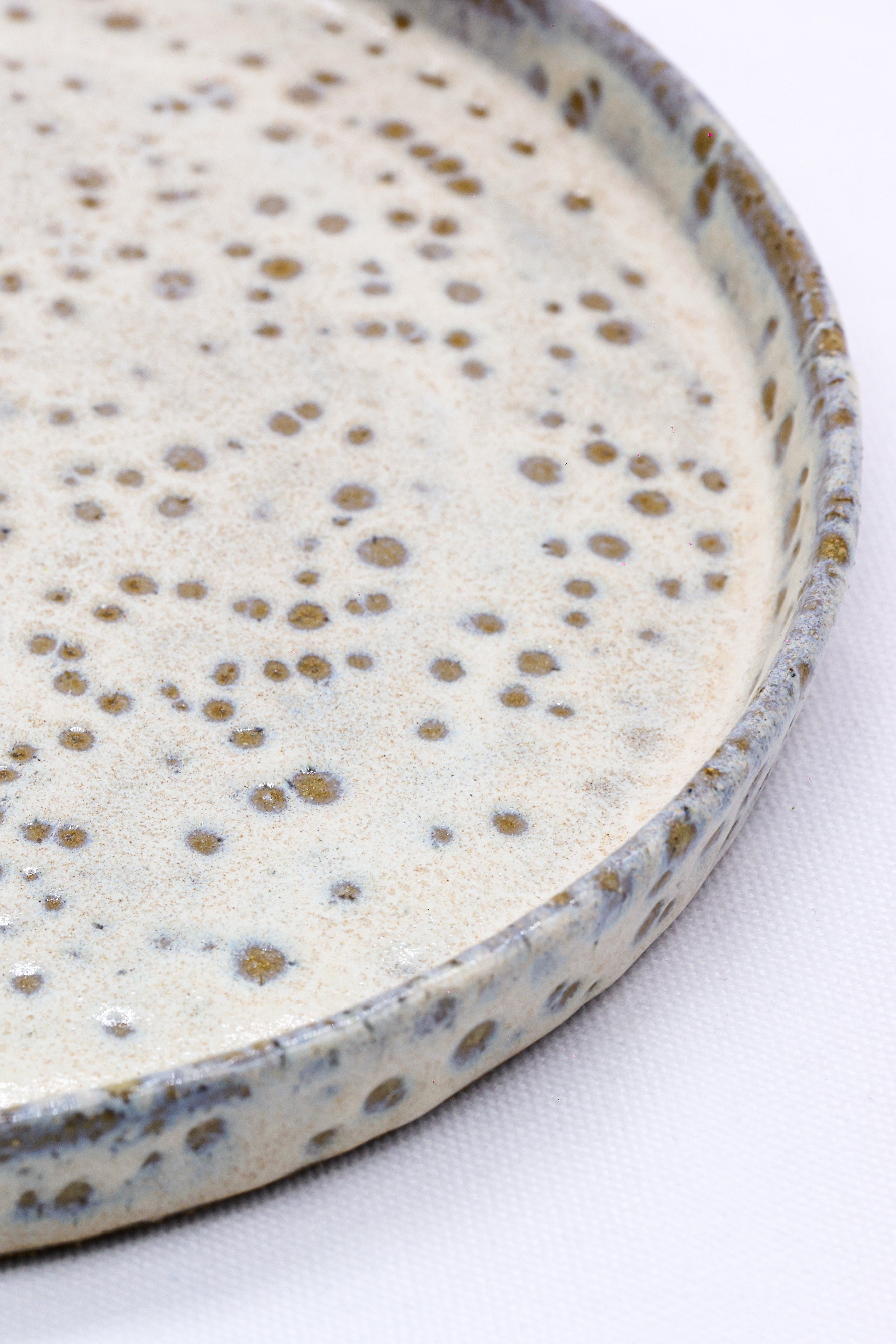 Handmade Saltfoam Ceramic Dinner Plate