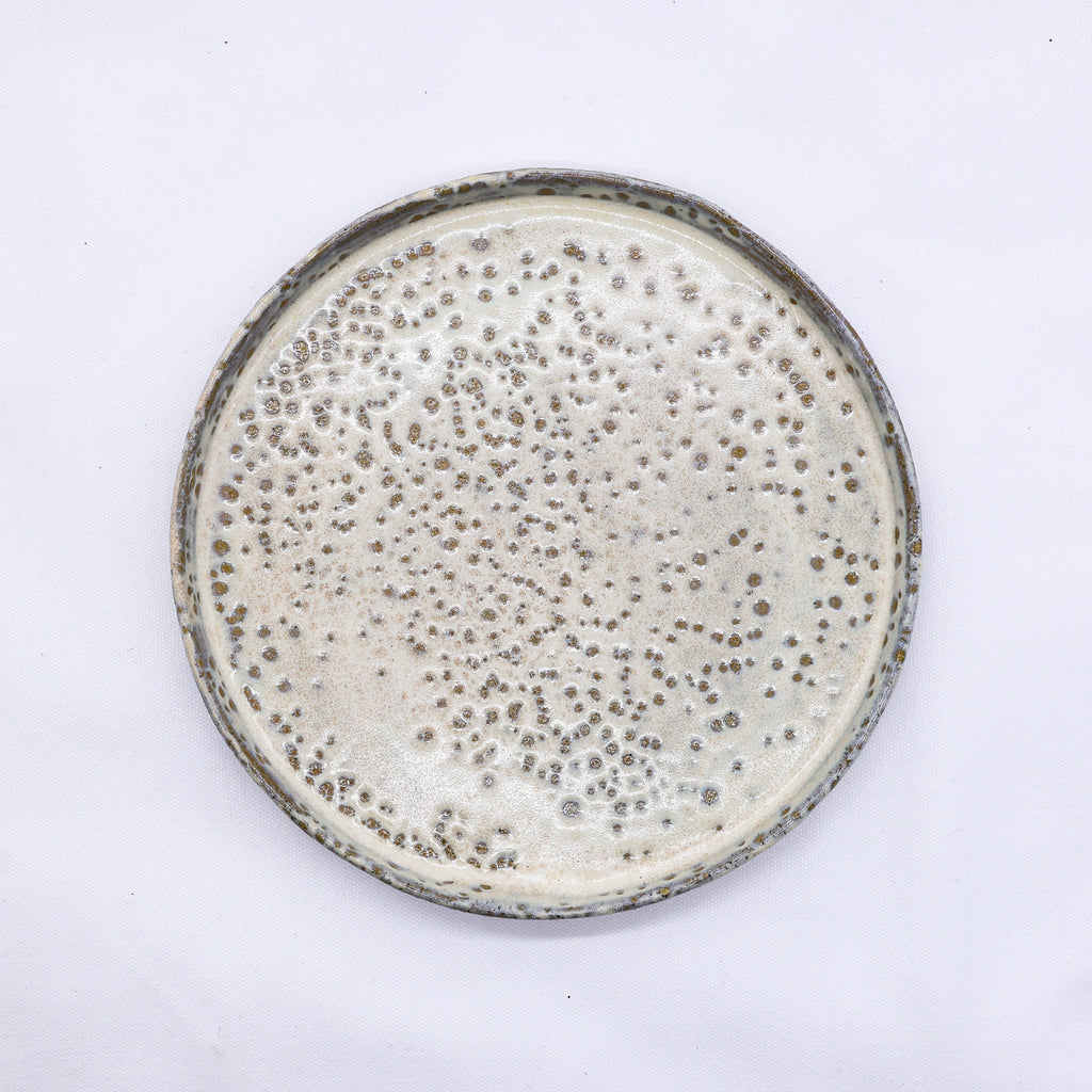 Handmade Saltfoam Ceramic Dinner Plate