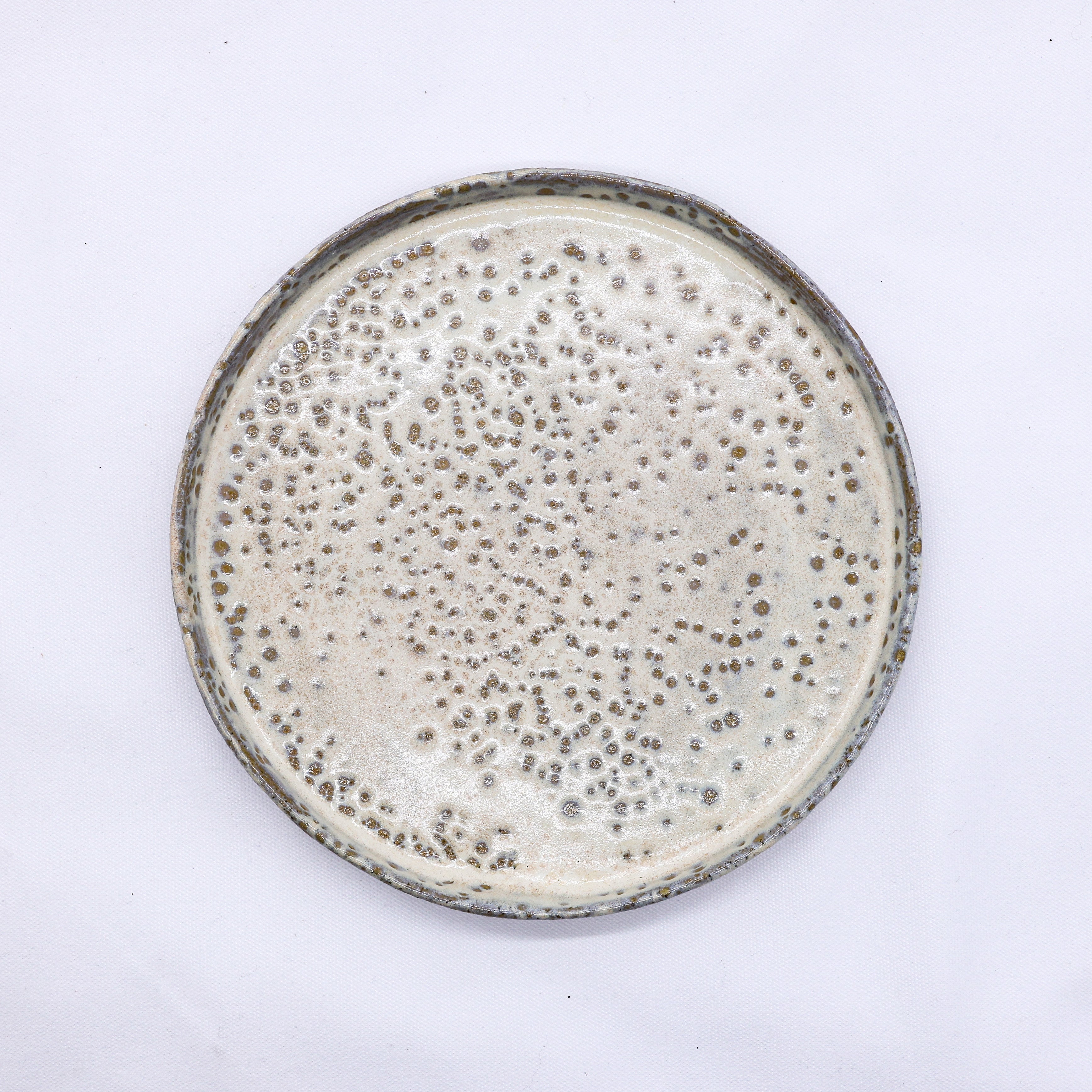Handmade Saltfoam Ceramic Dinner Plate