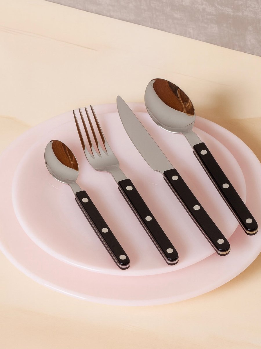 Elegant Modern Nordic Flatware Set Of 8 ( $4.9 Each ) - Bistrot Rivet Cutlery Silverware