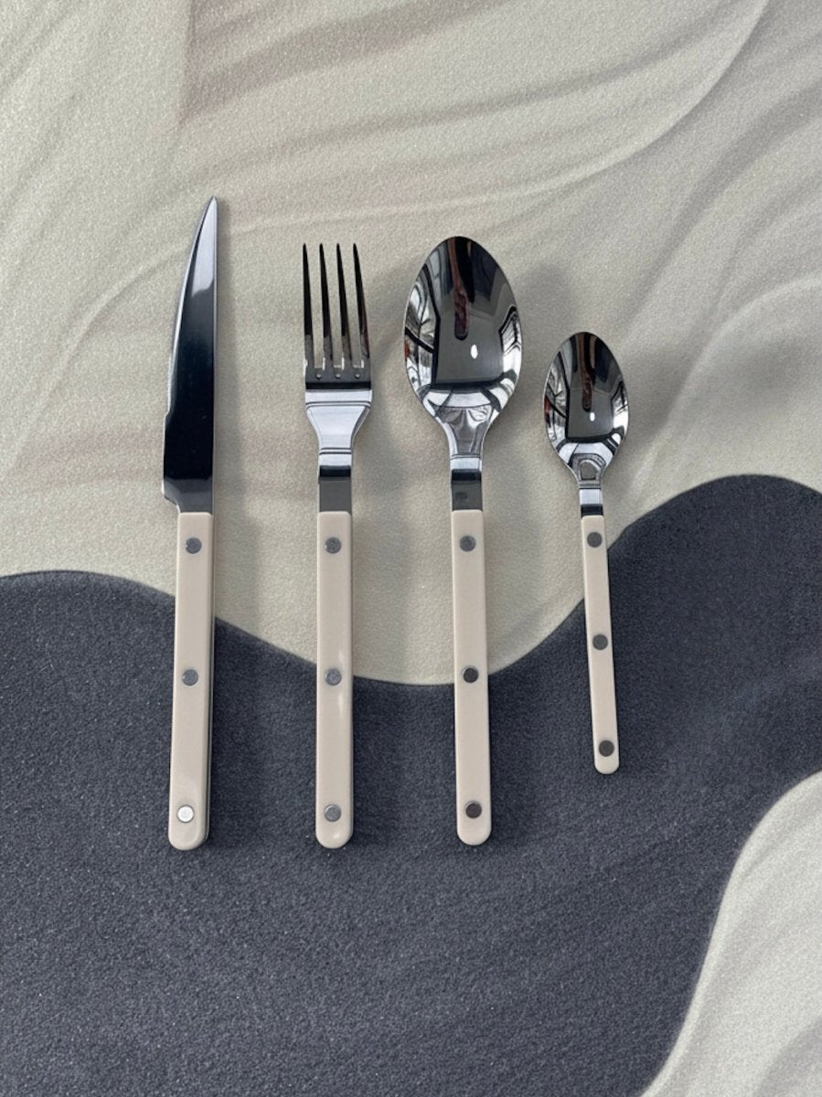 Elegant Modern Nordic Flatware Set Of 8 ( $4.9 Each ) - Bistrot Rivet Cutlery Silverware